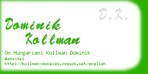 dominik kollman business card